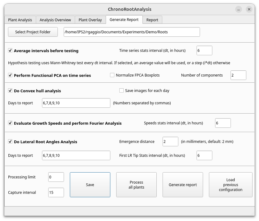 Report Generation Tab