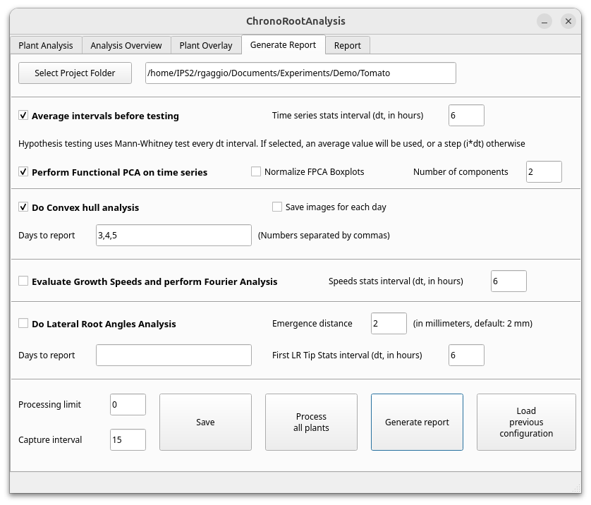 Report Generation Tab